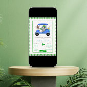 Baby Boy Elephant & Monkey Shower Kaart