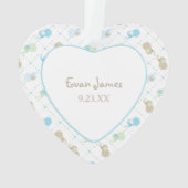 Baby Boy Elephants Fotosjabloon Ornament (achterkant)