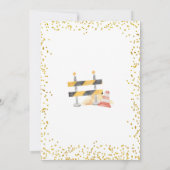 Baby Boy en construction Baby shower Invitation (Dos)