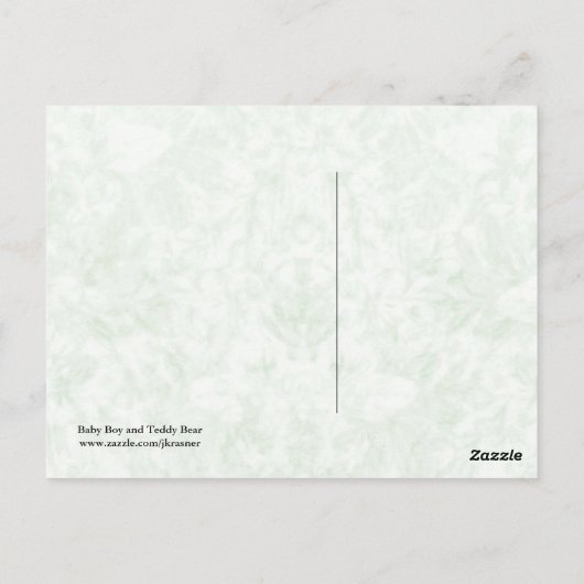 Baby Boy en Teddy Bear Briefkaart (Achterkant)
