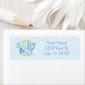 Baby Boy, Étiquettes de adresse Baby showers (En situation)