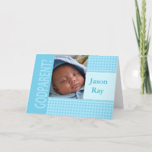 Baby Boy être mon Godparent Invitation