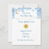 Baby Boy Faire-part Carte à note plate (Devant)