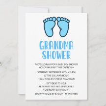Baby Boy Feet Eerste Tijd Oma Baby shower