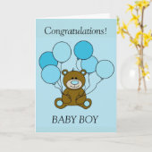 Baby Boy-felicitaties Kaart (Gele Bloem)
