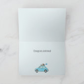 Baby Boy Fiat 500 Gefeliciteerd Kaart (Binnen)