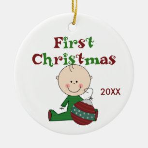 Baby Boy First Kerstdal Ornament