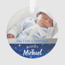 Baby Boy First Kerstfoto
