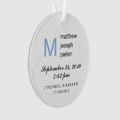 Baby Boy First Kerstmis met Foto Ornament (voorkant)