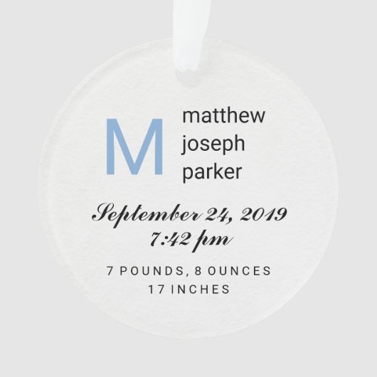 Baby Boy First Kerstmis met Foto Ornament (voorkant)