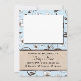 Baby Boy Floral Aankondiging