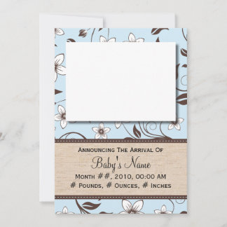 Baby Boy Floral Aankondiging