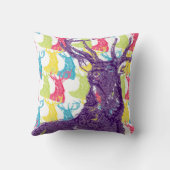 Baby Boy Forest Nursery Deer Mint Aqua Pattern Kussen (Achterkant)