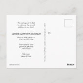 Baby Boy Foto baby shower Handlettering Briefkaart (Achterkant)