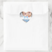 Baby boy Foto Gift van God Blue bow Hart Sticker (Tas)