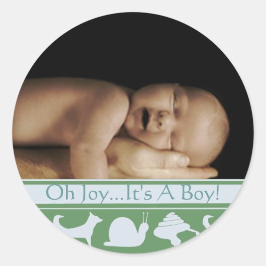 Baby Boy Foto Stickers (Voorkant)