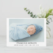 Baby Boy Fotocollage Geboorte Aankondiging (Staand voorkant)