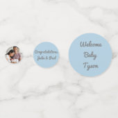 Baby Boy Fotonaam Custom Baby Confetti (Achterkanten)