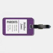 Baby Boy Frog Paars Bag Label Bagagelabel (Achterkant horizontaal)