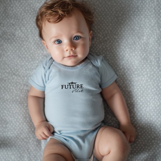 Baby Boy Future Pilot Airplane Aviator Minimalist  Romper