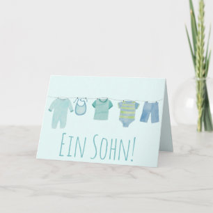 Baby Boy German Gefeliciteerd Kaart