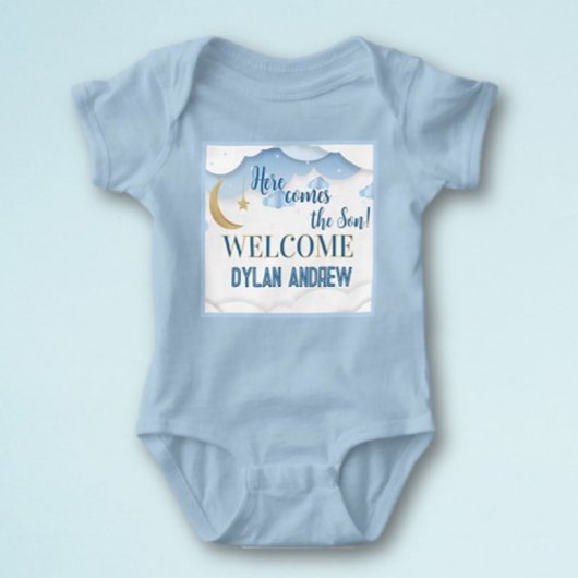 Baby Boy Gift! Verwelkom hem hiermee Romper