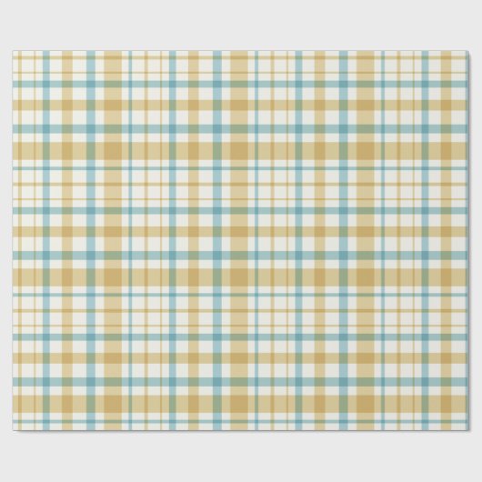 Baby Boy Gift Wrap | Blue Gingham Check Cadeaupapier (Vlak)