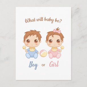 Baby Boy Girl Genre Reveal Party Invitation