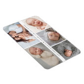 Baby Boy Heart Aankondiging Fotocollage Magneet (Rechterzijde)