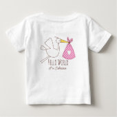 Baby Boy Hello World I'm Sebastian Personalized (Achterkant)