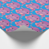 Baby Boy Hippo-overlooppapier Cadeaupapier (Hoek)