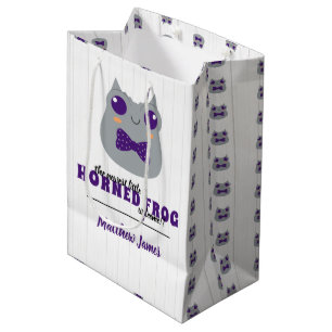 Baby Boy Horned Frog Paars Medium Cadeauzakje