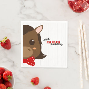 Baby Boy Horse Rood Baby shower Servet