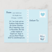 Baby Boy Hot Air Balloon Baby shower Invitation (Dos)