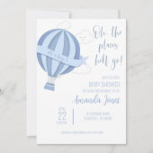 Baby Boy Hot Air Balloon Shower Invitation (Devant)