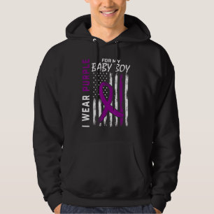 Baby Boy ik Draag Paars voor mijn zoon Epilepsy Aw Hoodie