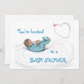 Baby Boy in Clouds Kaart (Voorkant / Achterkant)