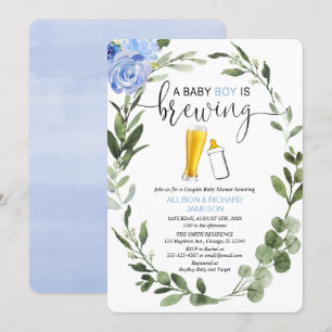 Baby Boy is Brouwen groen koppels baby shower Kaart