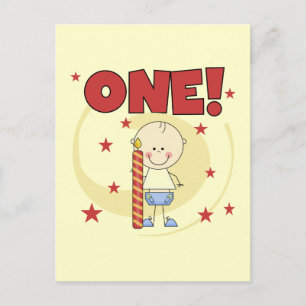 Baby Boy is een 1e verjaardag Tshirts en geschenke Briefkaart