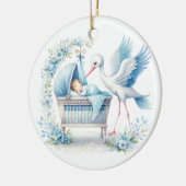 Baby Boy Keramisch Ornament (Links)