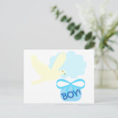 Baby Boy kondiging Briefkaarten (Staand voorkant)