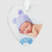 Baby Boy l First KerstPhoto Acryllic Ornament (voorkant)