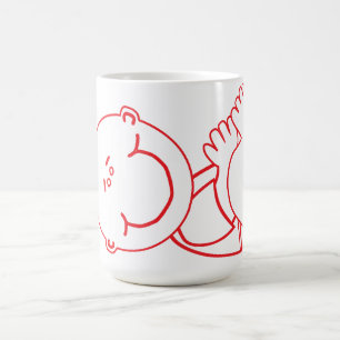 Baby Boy Liegen Vector Illustratie Mok