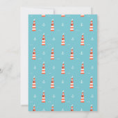 Baby Boy Lighthouse en Anchor Pattern op Blue Kaart (Achterkant)