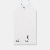 Baby Boy Little Chick Blue Gingham Cadeaulabel (Achterkant)