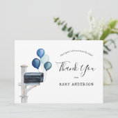 Baby Boy Long Distance Douche Carte de remerciemen (Debout devant)