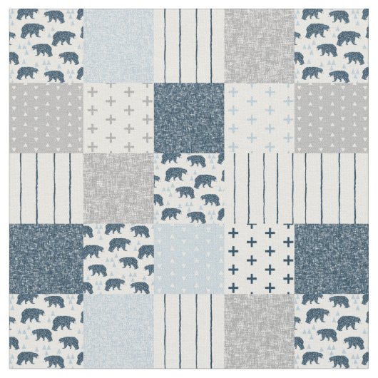 Baby Boy modern patchwork Stof (Close Up)