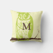 Baby Boy Monogram  Owl Kussen (Voorkant)
