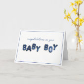 Baby Boy Mylar Balloons Félicitations Carte (Fleur jaune)