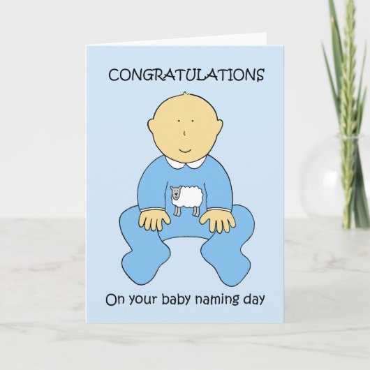 Baby Boy Naming Day Gefeliciteerd. Kaart (Voorkant)
